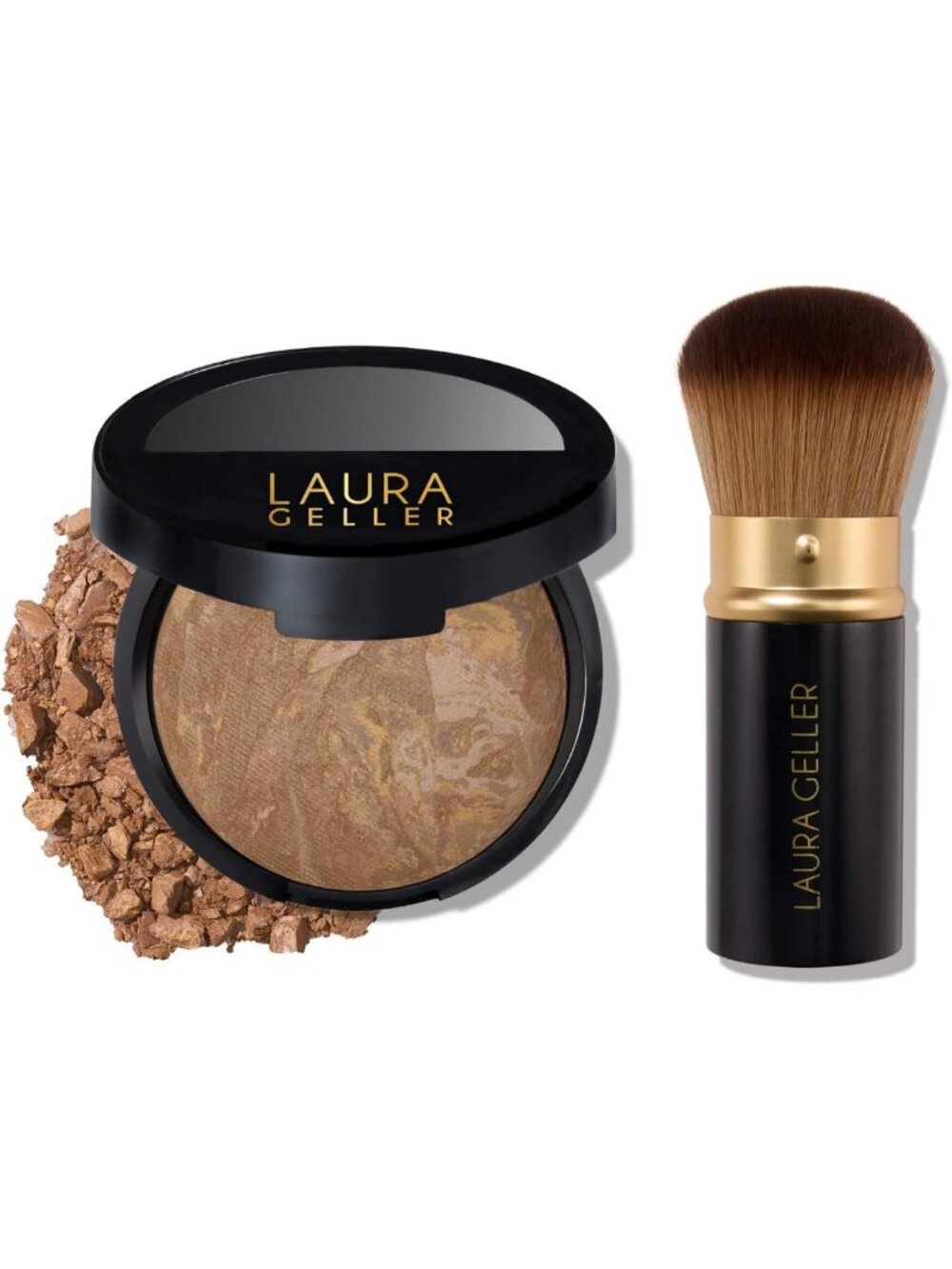 Baked Balance-n-Brighten Foundation with Kabuki Brush - Flawless Finish, Sand
